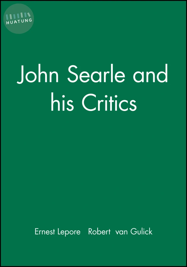 John Searle and his Critics 