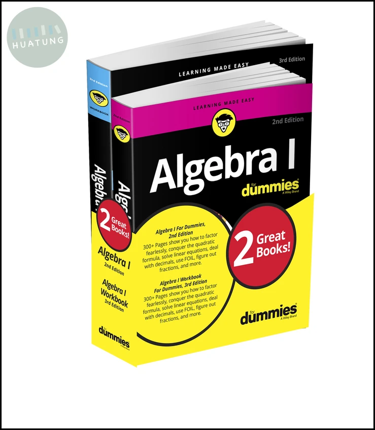 Algebra I For Dummies Book + Workbook Bundle 