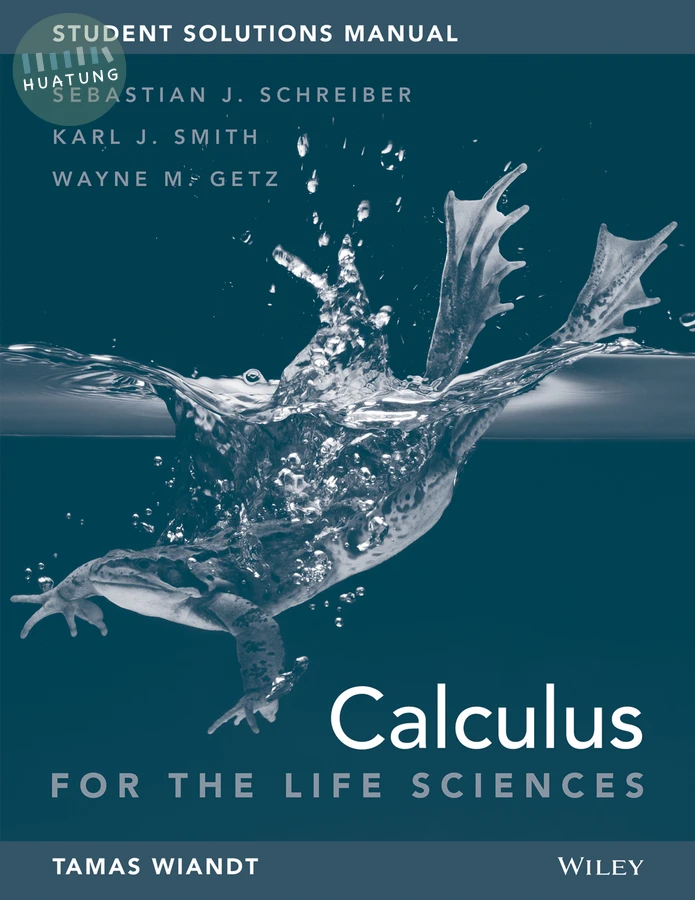 Calculus for Life Sciences, 1e Student Solutions Manual 