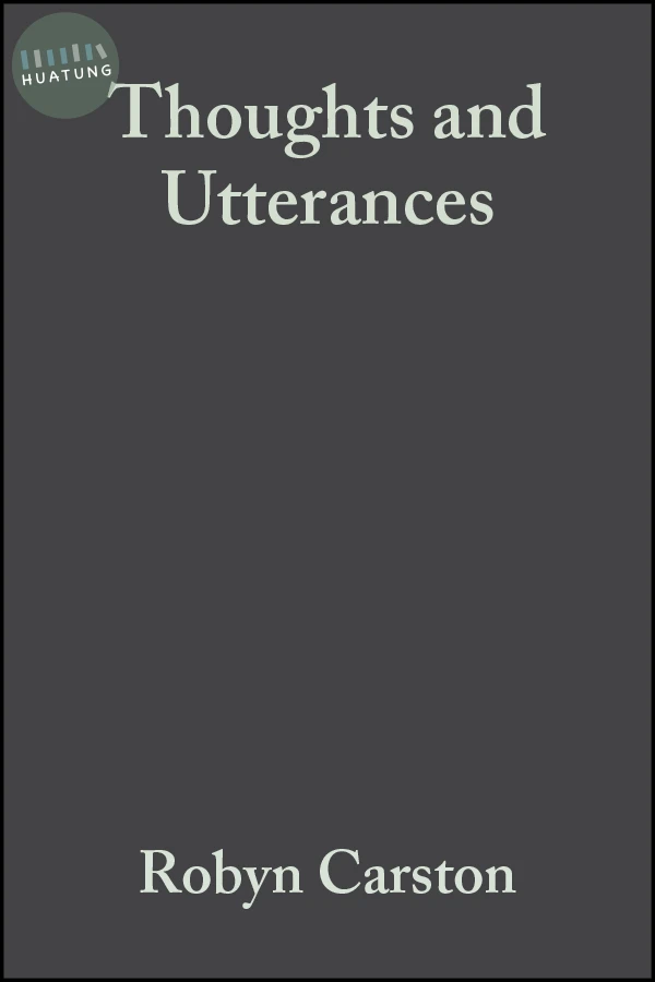 Thoughts and Utterances 