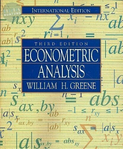 ECONOMETRIC ANALYSIS (3版)