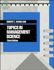 Topics in Management Science 