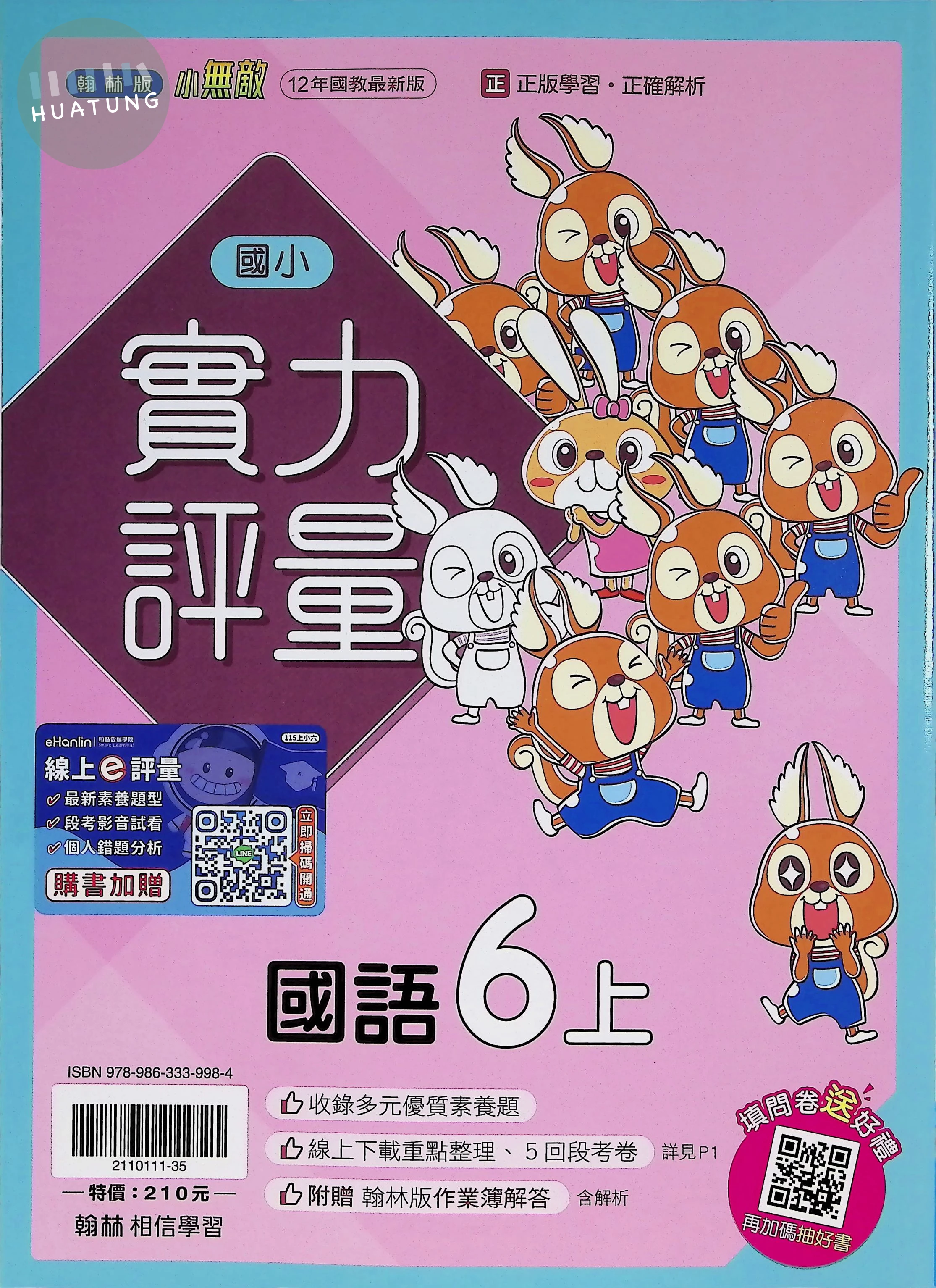翰林國小 實力評量 國語6上 
